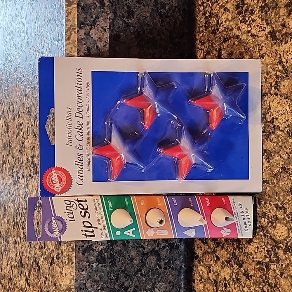 Wilton Icing Tips & Patriotic Star Candles